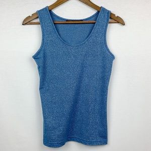 LIFE polcelab Blue Sparkle Tank Top